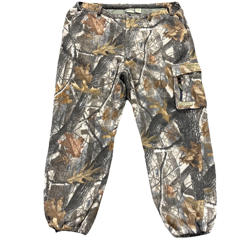 Field And Stream Fleece Cargo Pants Mens 2XL Camo No Scent Lined Heavyweight